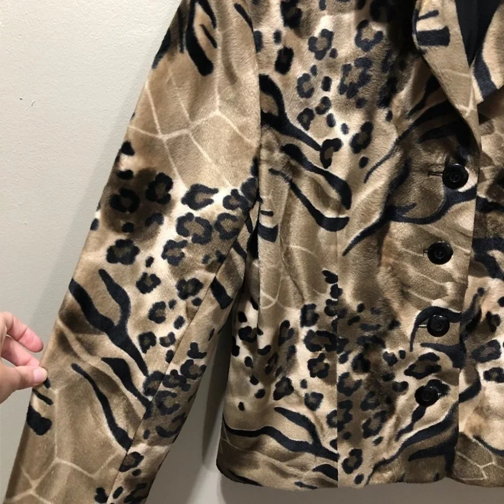 {Allison Taylor} Vintage Tiger Print Fur Coat